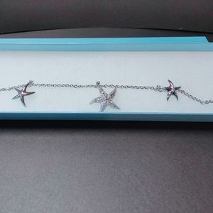 Crystal Starfish Charm Anklet